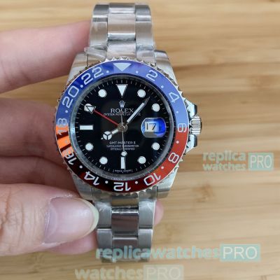 Swiss ETA2836 Rolex GMT-Master II Replica Watch Pepsi Ceramic Bezel 40mm